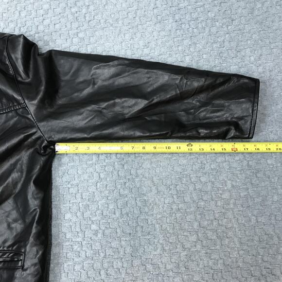 G New Collection Leather Jacket Mens XL Black Made in Italy Quilted Car Coat - Picture 9 of 13